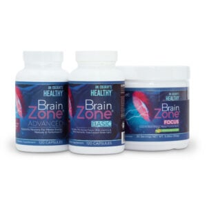 Brain Zone Maintenance Pack by Dr. Don Colbert, MD from Divine Health — complete cognitive support bundle including Brain Zone Advanced, Basic, and Focus formulas designed to enhance brain energy, memory, mental clarity, and long-term neurological health as part of a comprehensive wellness routine.