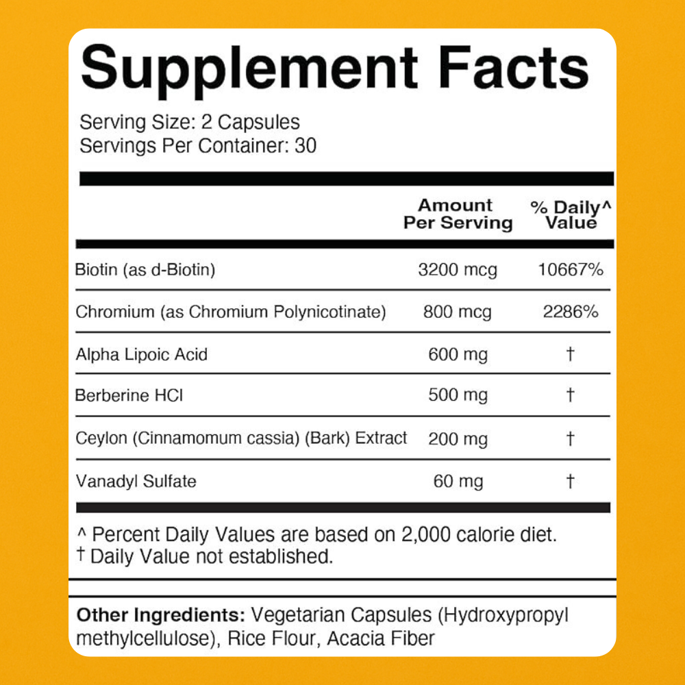 Carb Assist supplement facts
