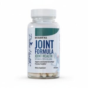 Joint Formula by Dr. Don Colbert, MD from Divine Health — dietary supplement with BioCell Type II collagen formulated to support joint comfort, cartilage health, flexibility, connective tissue integrity, and overall mobility as part of a comprehensive wellness program.