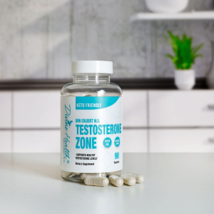 divine health dr colbert testosterone zone capsule on counter