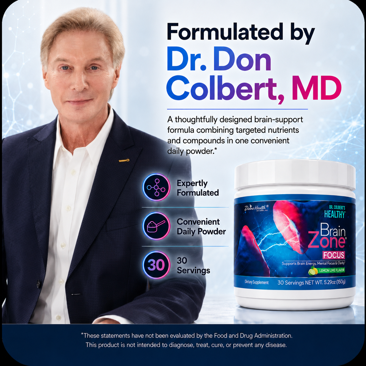 Divine Health Brain Zone Focus formulated by Dr. Don Colbert, MD