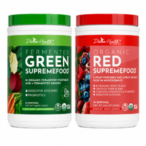 Divine Health Supremefood Pack with Fermented Green Supremefood and Organic Red Supremefood