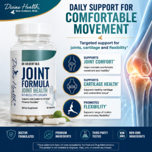 Divine Health Joint Formula supporting joint comfort, cartilage health and flexibility