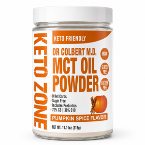 Dr. Colbert Keto Zone MCT Oil Powder Pumpkin Spice flavor, 30 servings