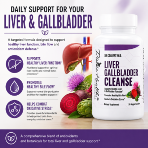 Liver Gallbladder Cleanse designed to support healthy liver function, bile flow and antioxidant defense