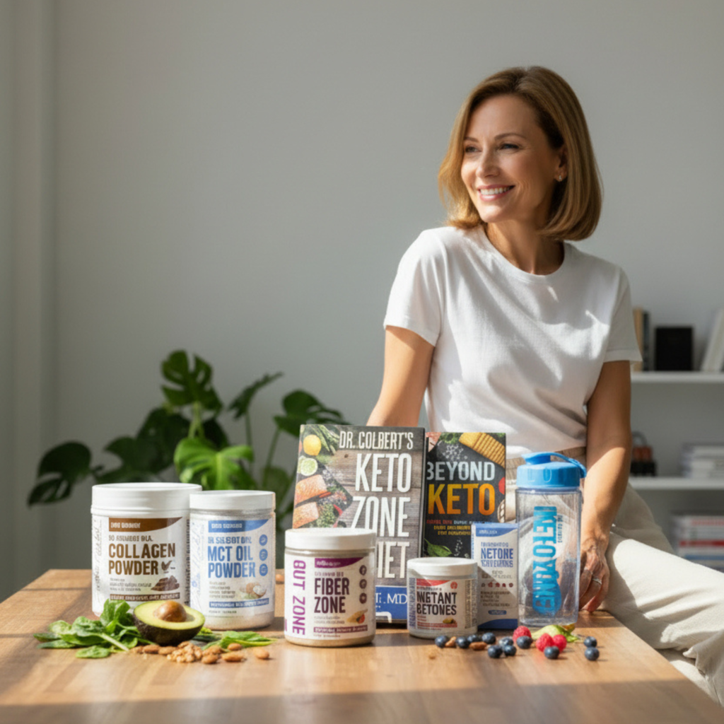 Keto Zone Starter Pack with woman sitting on a table