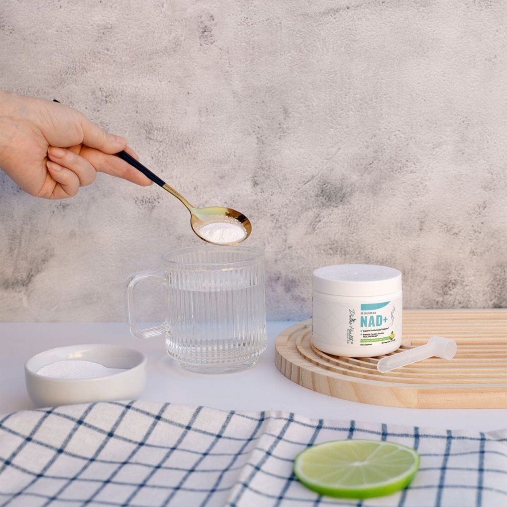 NAD + Powder - Scoop in Glass