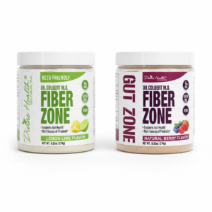 Divine Health Fiber Zone dietary fiber powder in lemon lime and berry flavors