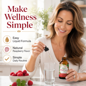 Healthy adult using Dr. Colbert’s Nano Glutathione liquid drops as part of a convenient daily antioxidant wellness routine
