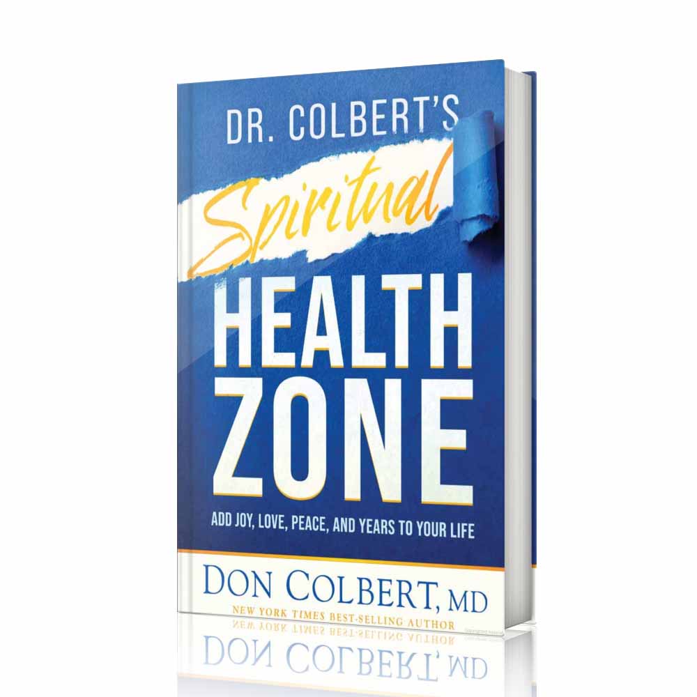 Hardcover book Dr. Colbert’s Spiritual Health Zone by Dr. Don Colbert, MD featuring a blue cover with bold lettering representing spiritual wellness, emotional balance, and holistic health. This Divine Health book focuses on the connection between faith, emotional wellbeing, and physical health, teaching readers how spiritual practices can support long-term wellness. The book discusses how reducing stress and cultivating inner peace may positively influence gut health and the body’s natural healing processes. It also complements a holistic lifestyle that includes nutritional support such as probiotics for digestive balance, fiber supplements for gut health, collagen powder for structural wellness, and MCT oil powder for clean metabolic energy. Designed as a comprehensive Divine Health resource, the book encourages readers to nurture both spiritual and physical wellbeing for a healthier, more balanced life.