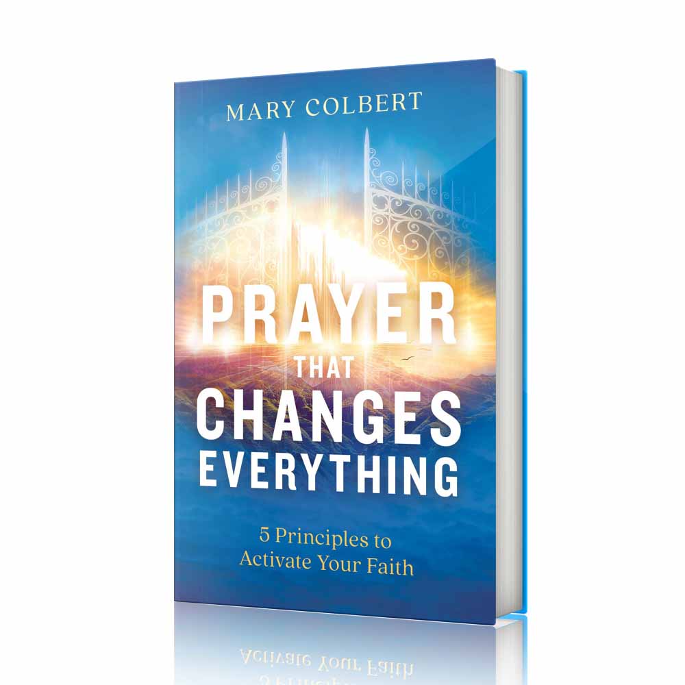 Book Prayer That Changes Everything by Mary Colbert associated with the Divine Health ministry of Dr. Don Colbert, MD. The cover features bright heavenly gates and radiant light symbolizing faith, hope, and spiritual transformation, focusing on prayer, spiritual wellness, and personal growth.