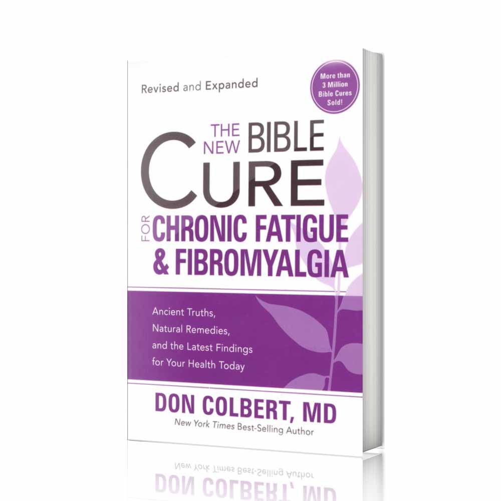 The New Bible Cure for Chronic Fatigue and Fibromyalgia book by Dr. Don Colbert, MD from Divine Health, offering natural wellness strategies, nutrition guidance, and lifestyle support to help restore energy, reduce inflammation, and improve overall health naturally.