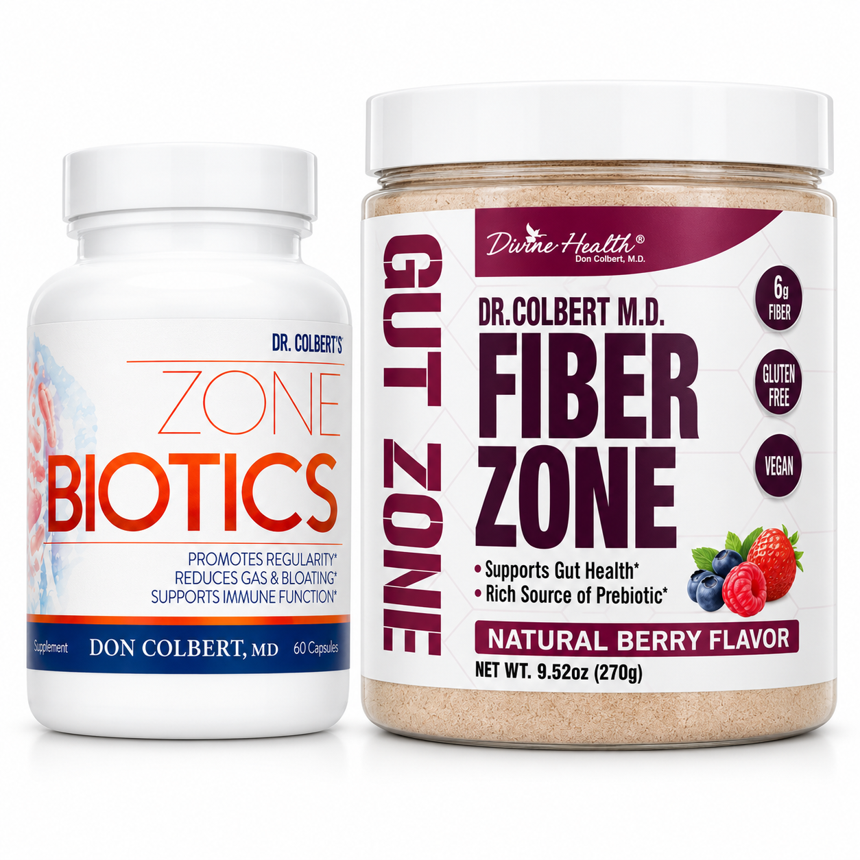 Gut Zone Maintenance Pack with Fiber Zone and Zone Biotics Probiotic