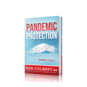 Pandemic paperback book by Dr. Don Colbert, MD about immune health, pandemic preparedness, and protecting your family's wellness.