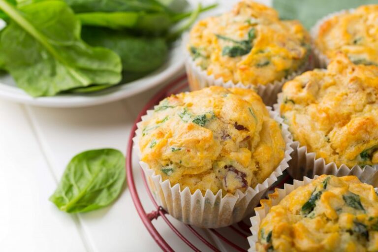 Keto egg and cheese muffins cooling in a muffin tin