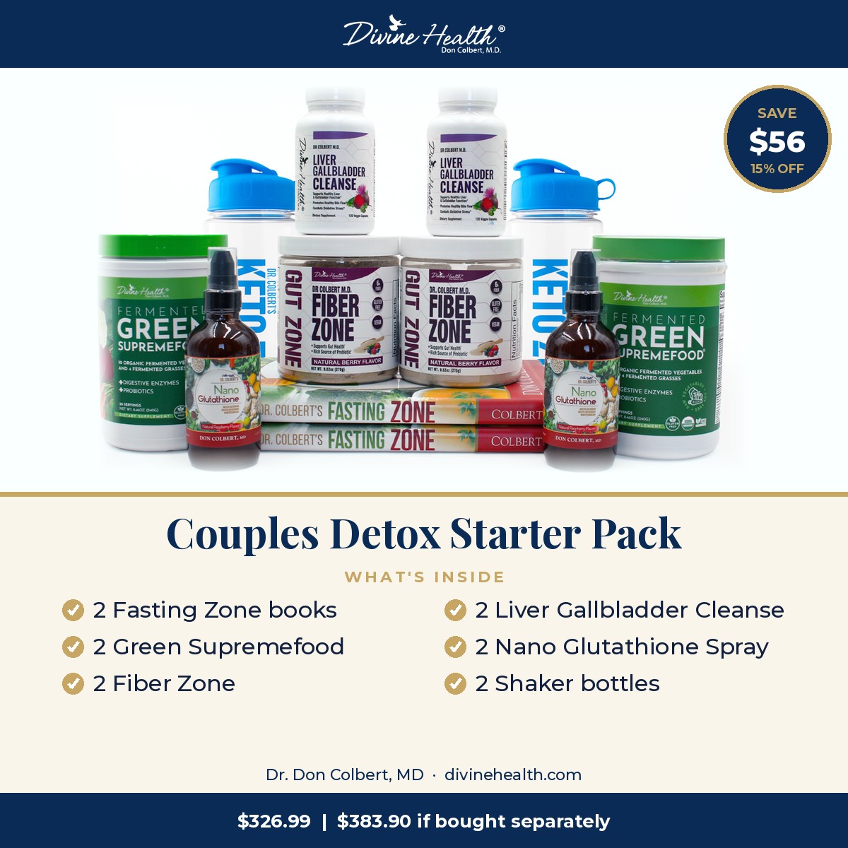 What's inside the Couples Detox Starter Pack and how much you save