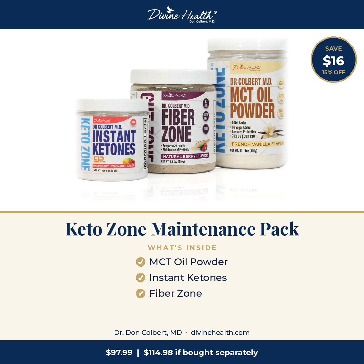 What's inside the Keto Zone Maintenance Pack and how much you save