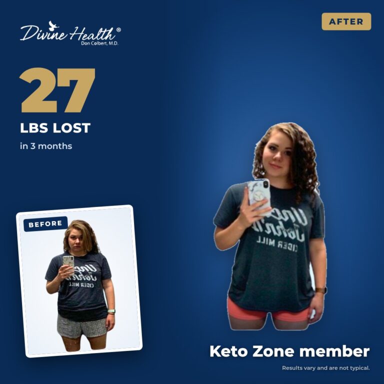 Keto Zone member before and after, 27 lbs in 3 months